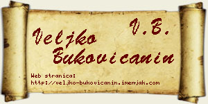 Veljko Bukovičanin vizit kartica